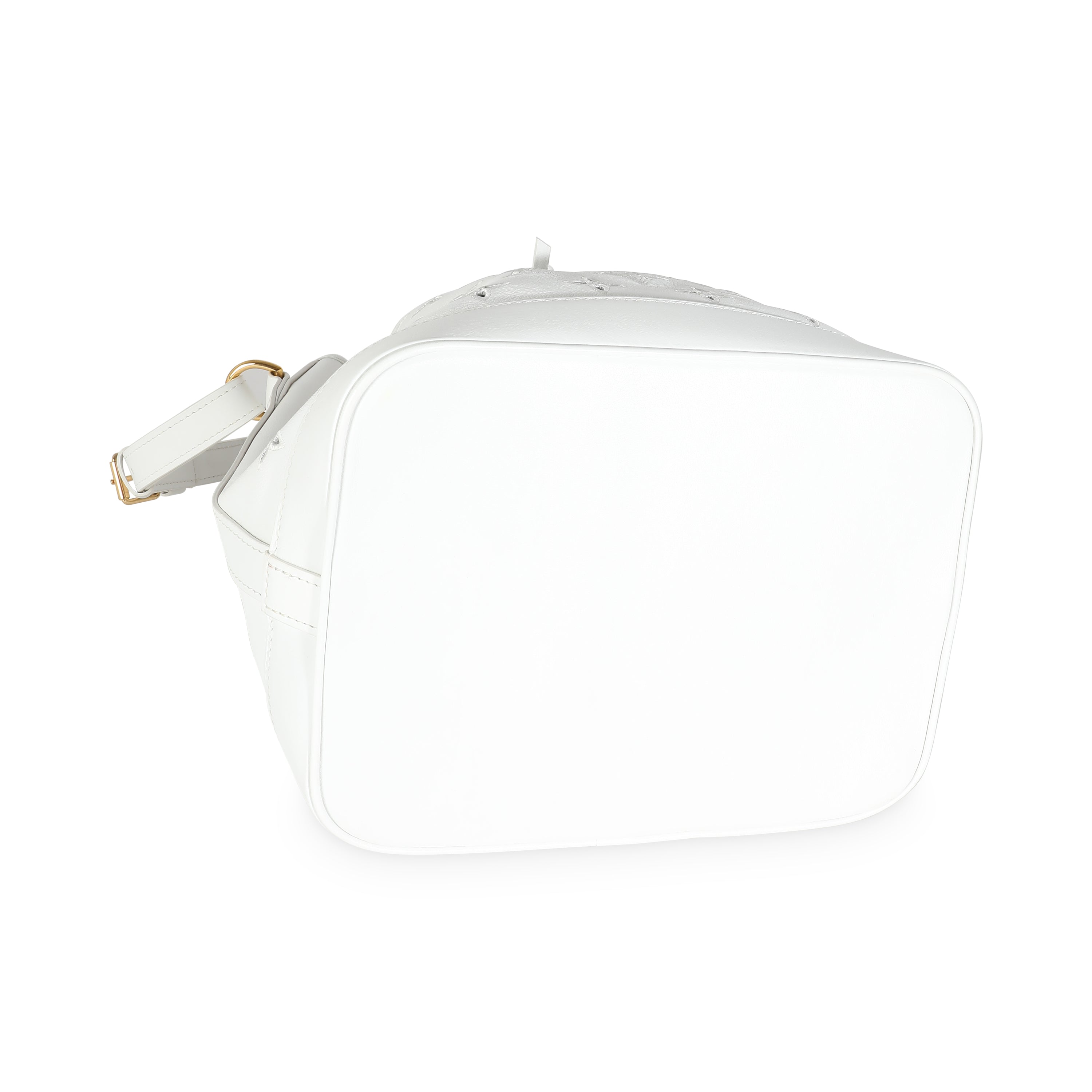 Louis Vuitton White Calfskin Broderie Anglaise Monogram Petit Noé