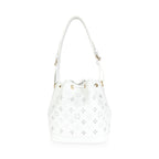 Louis Vuitton White Calfskin Broderie Anglaise Monogram Petit Noé