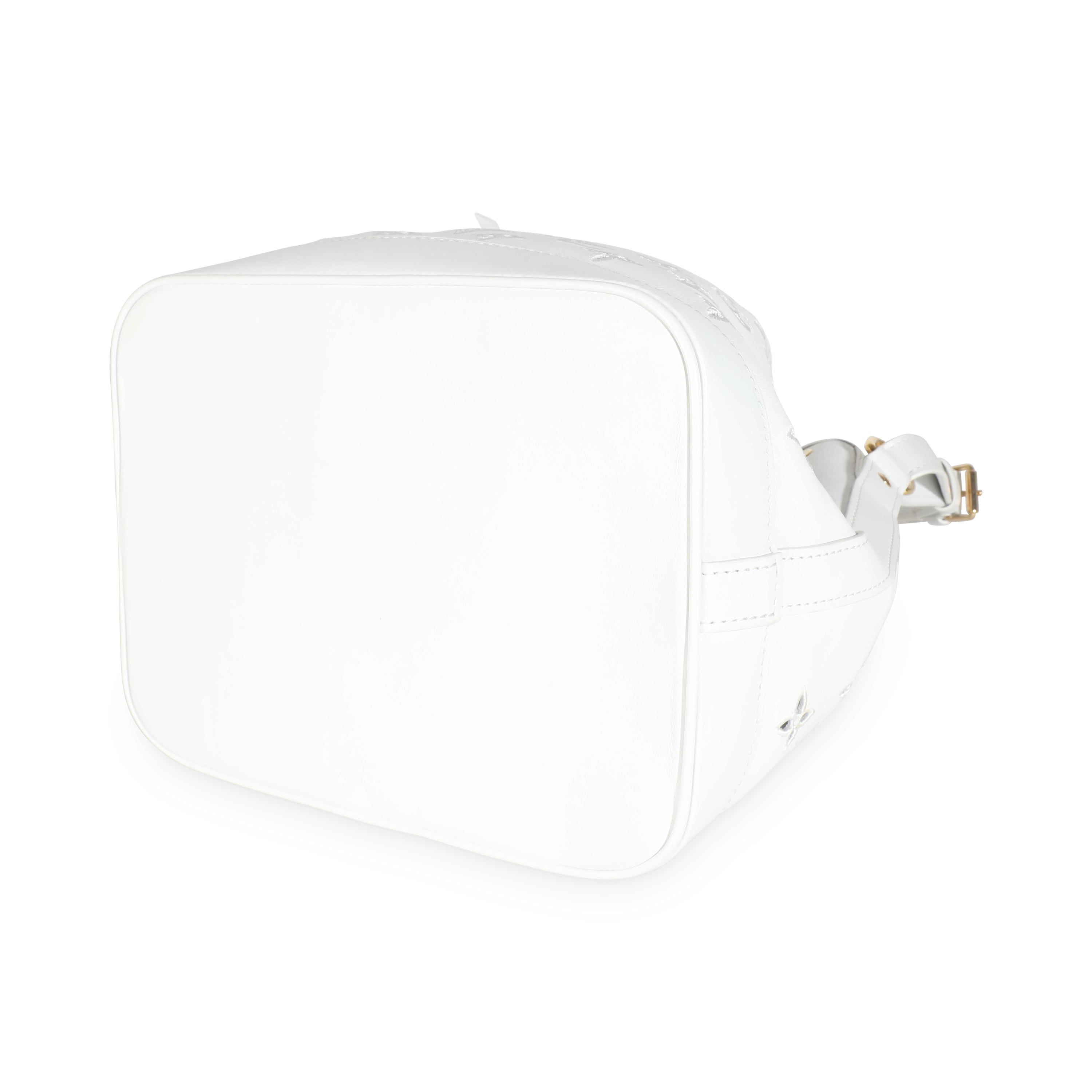 Louis Vuitton White Calfskin Broderie Anglaise Monogram Petit Noé