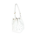 Louis Vuitton White Calfskin Broderie Anglaise Monogram Petit Noé