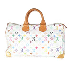 Louis Vuitton White Multicolor Canvas Speedy 40