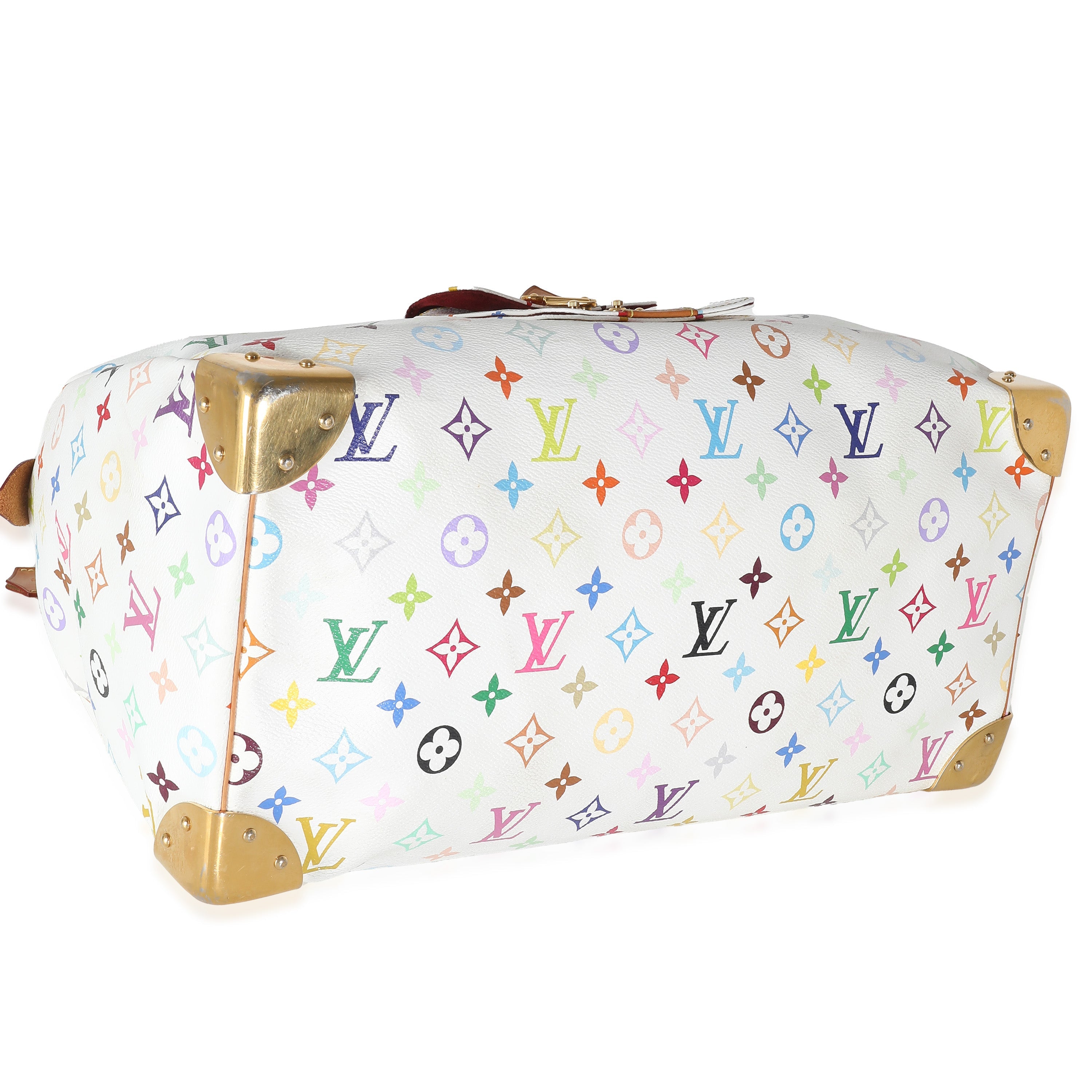 Louis Vuitton White Multicolor Canvas Speedy 40