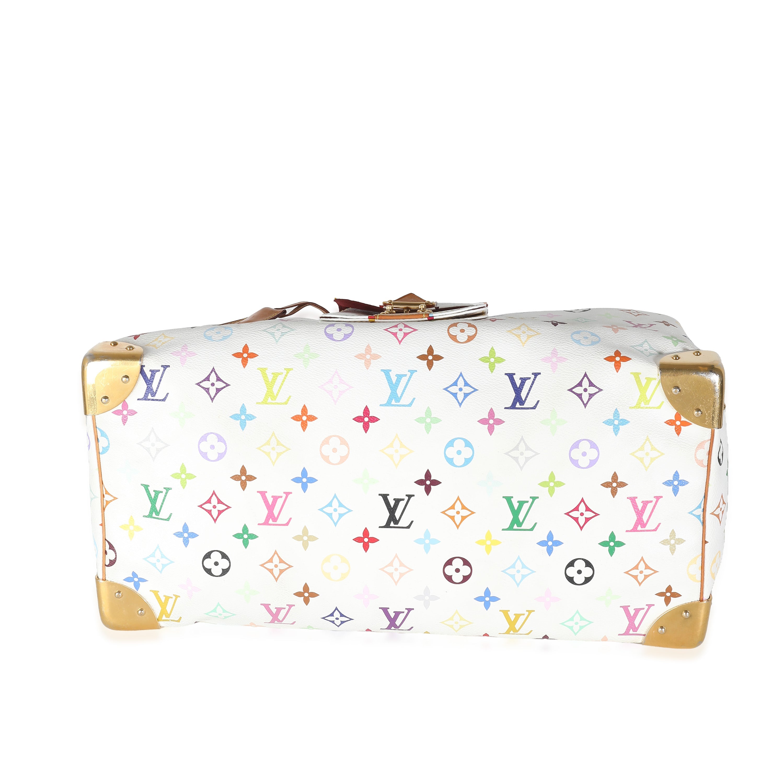 Louis Vuitton White Multicolor Canvas Speedy 40