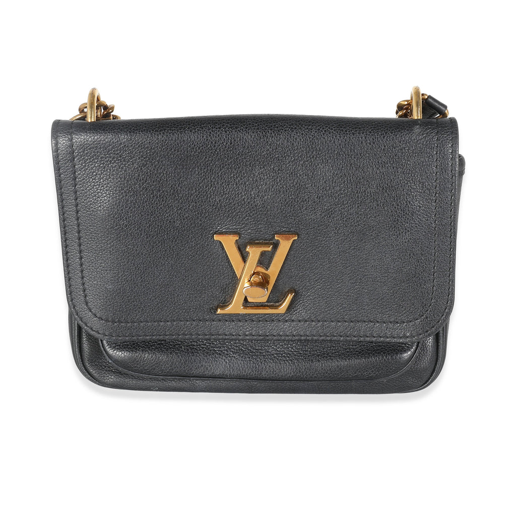 Louis Vuitton Black Taurillon Lockme Chain PM
