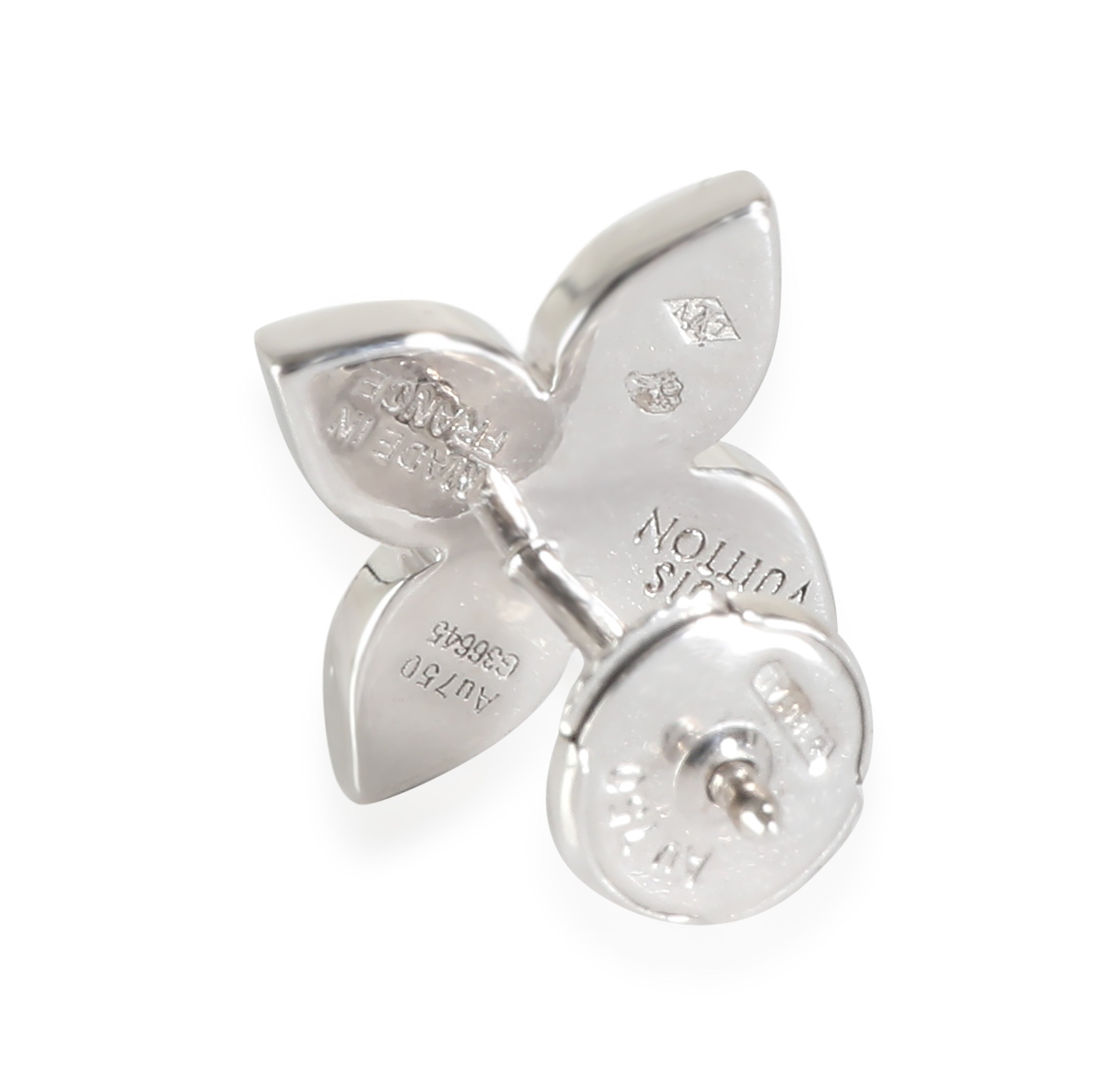 Louis Vuitton Idylle Blossom Single Earring in 18k White Gold 0.2 CTW