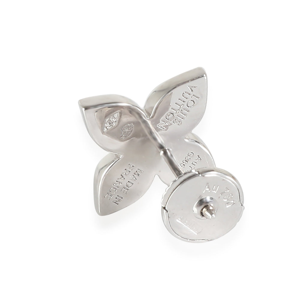 Louis Vuitton Idylle Blossom Earrings in 18k White Gold 0.2 CTW