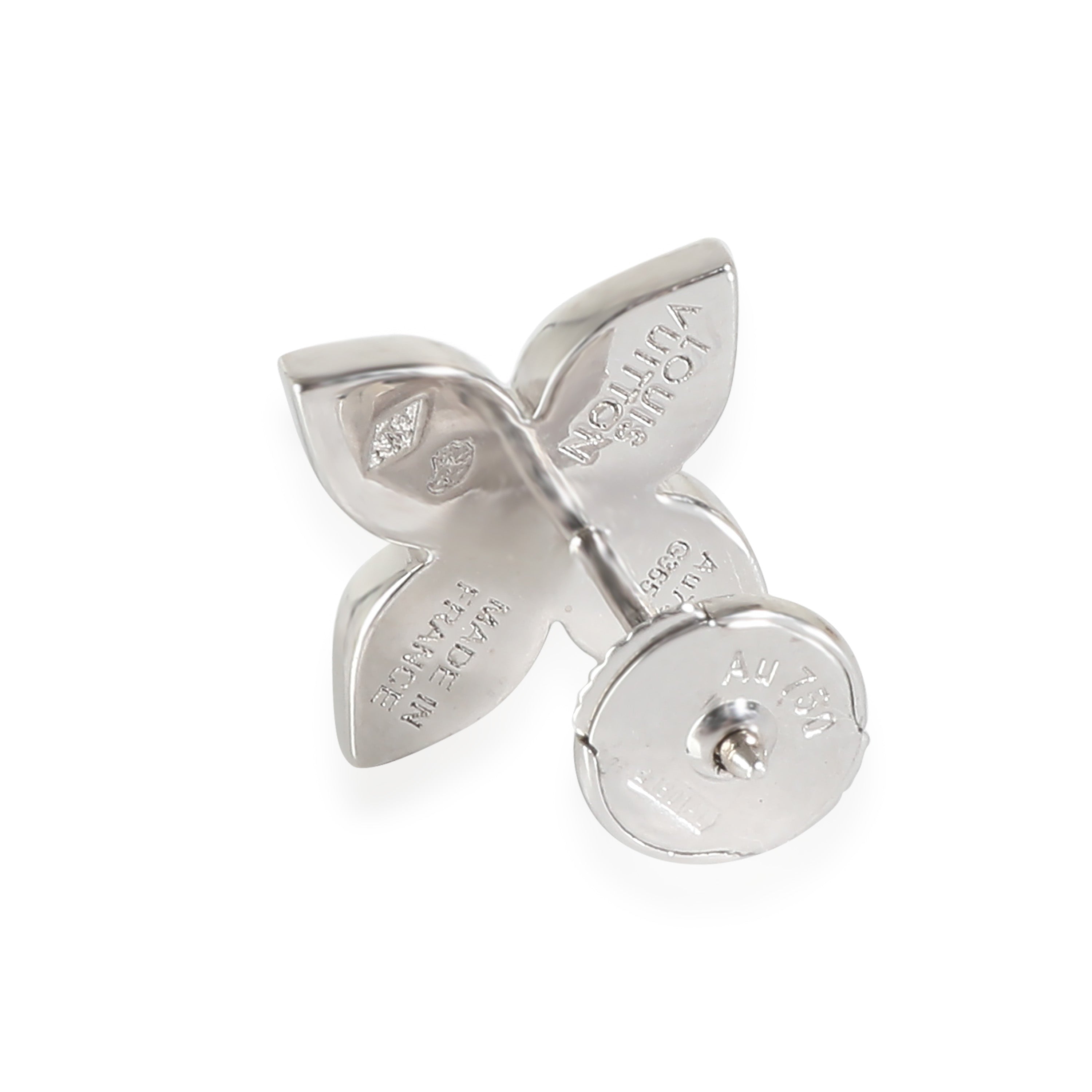 Louis Vuitton Idylle Blossom Earrings in 18k White Gold 0.2 CTW