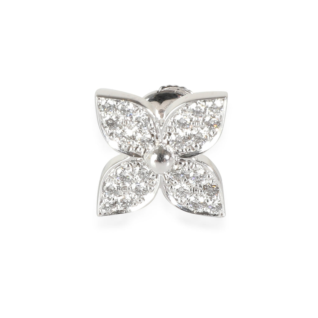 Louis Vuitton Idylle Blossom Earrings in 18k White Gold 0.2 CTW