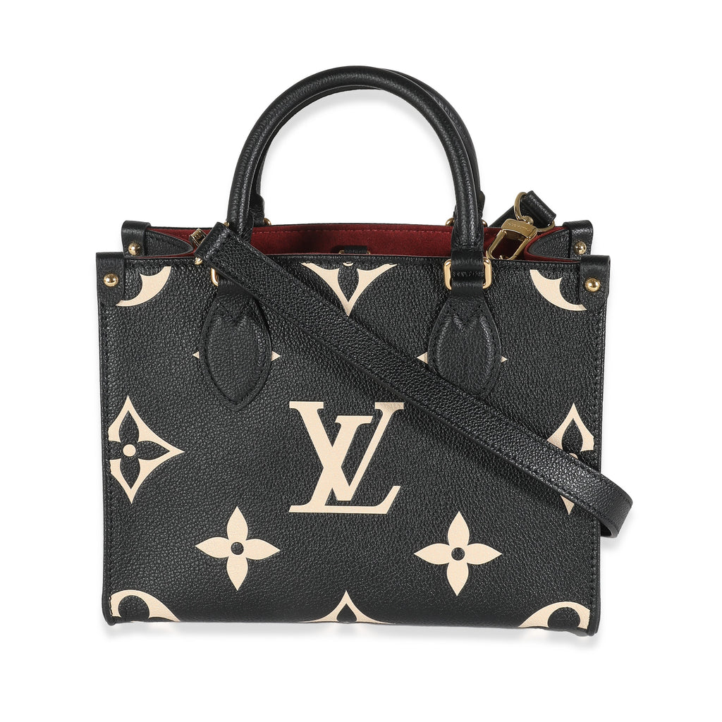 Louis Vuitton Beige Black Giant Monogram Empreinte Onthego PM