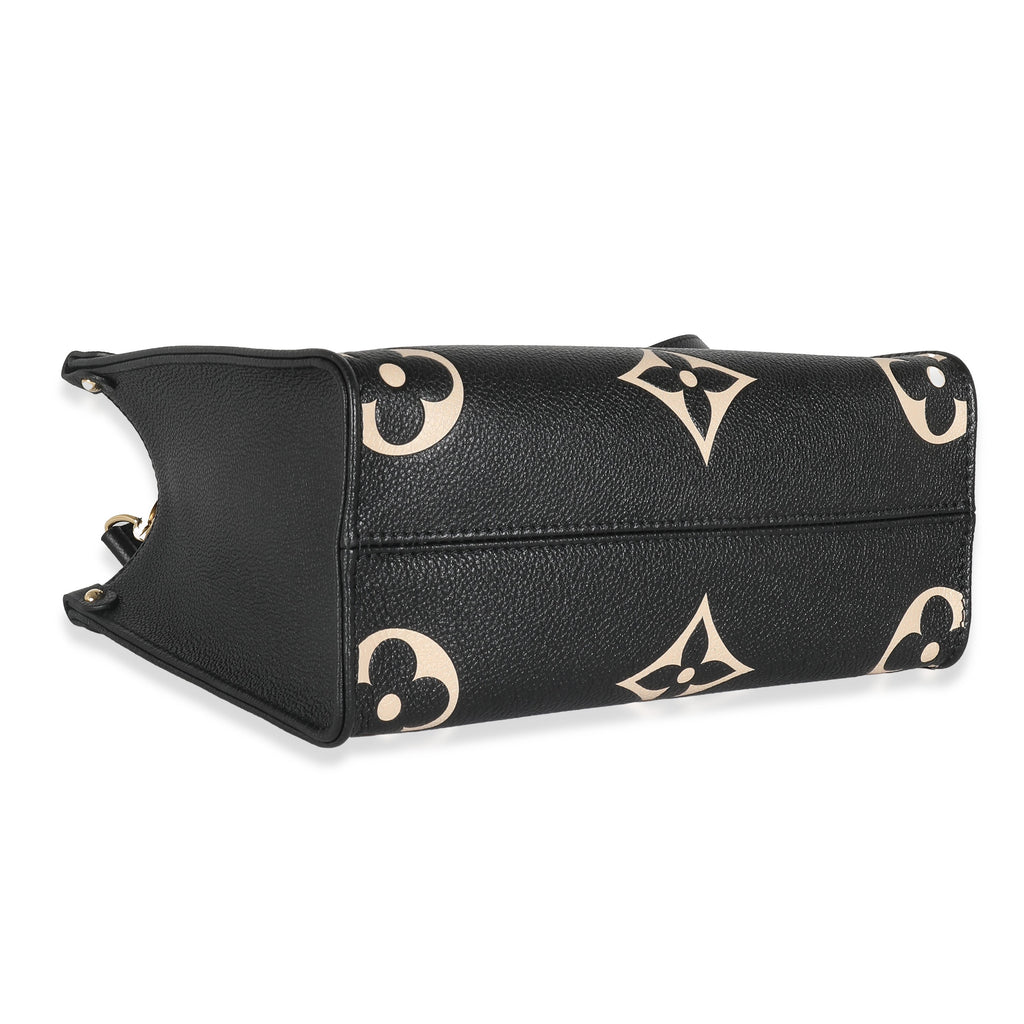 Louis Vuitton Beige Black Giant Monogram Empreinte Onthego PM
