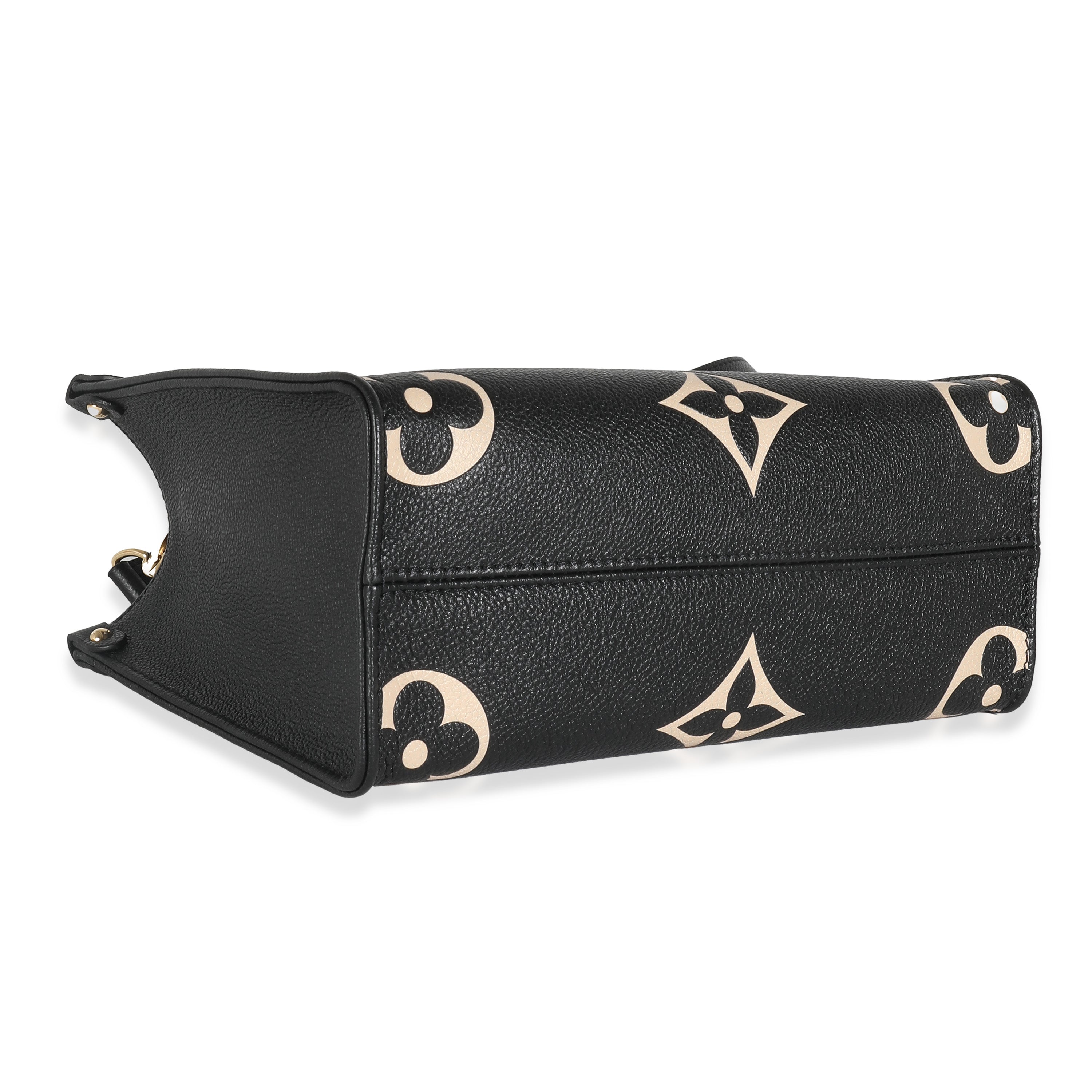 Louis Vuitton Beige Black Giant Monogram Empreinte Onthego PM