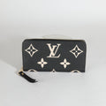 Louis Vuitton Black Beige Giant Monogram Empreinte Zippy Wallet