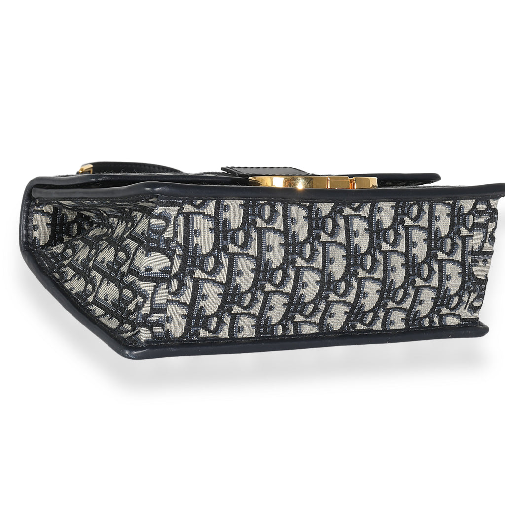Christian Dior Navy Oblique Jacquard 30 Montaigne Chain Bag