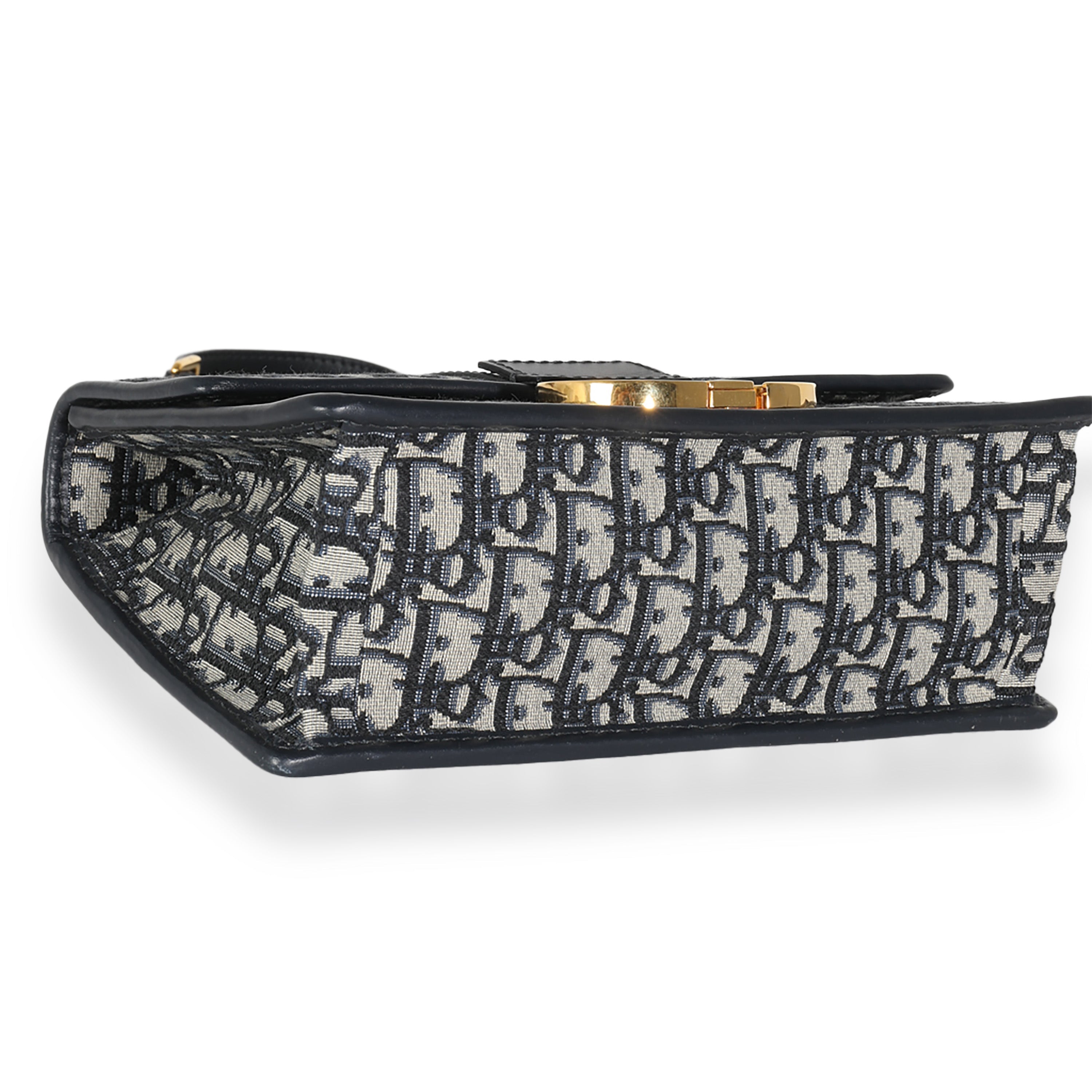 Christian Dior Navy Oblique Jacquard 30 Montaigne Chain Bag