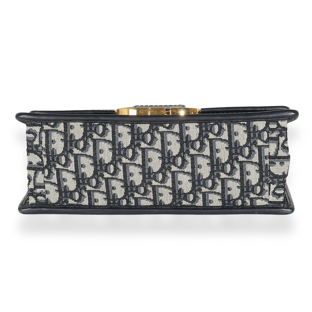 Christian Dior Navy Oblique Jacquard 30 Montaigne Chain Bag