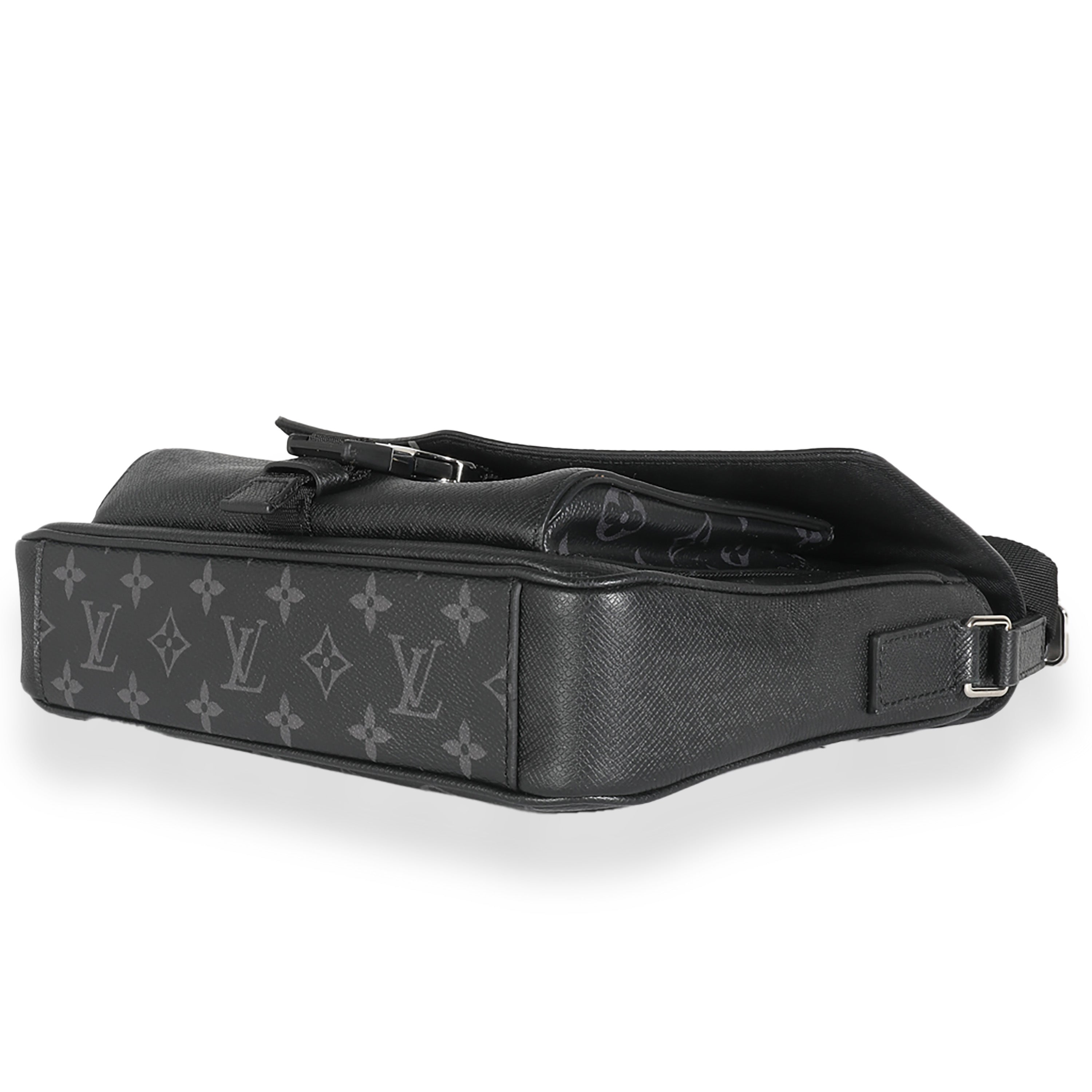 Louis Vuitton Black Taigarama Monogram Eclipse Outdoor Flap Messenger