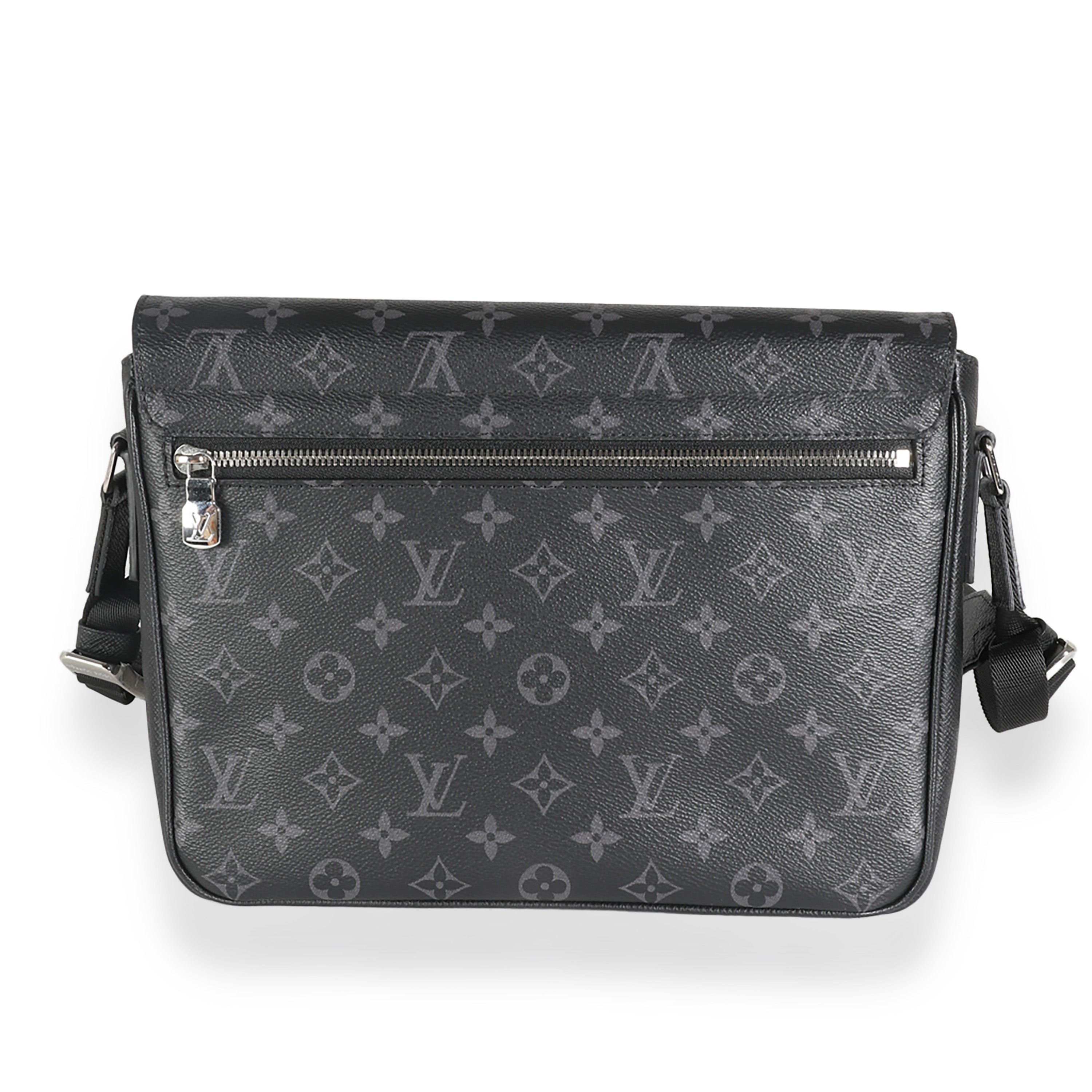 Louis Vuitton Black Taigarama Monogram Eclipse Outdoor Flap Messenger
