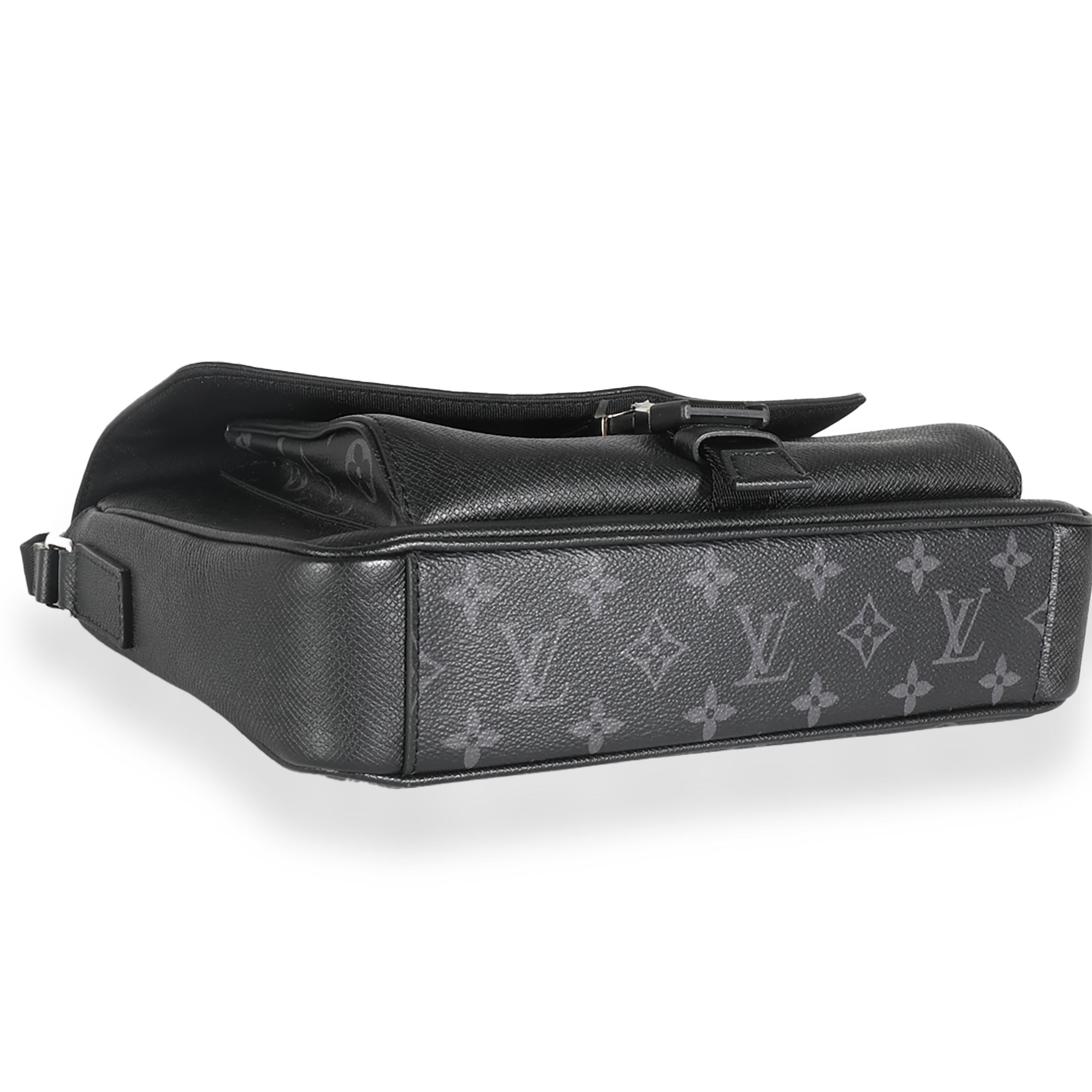 Louis Vuitton Black Taigarama Monogram Eclipse Outdoor Flap Messenger