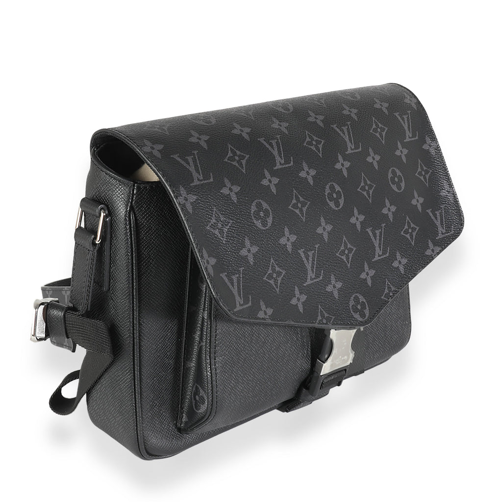 Louis Vuitton Black Taigarama Monogram Eclipse Outdoor Flap Messenger