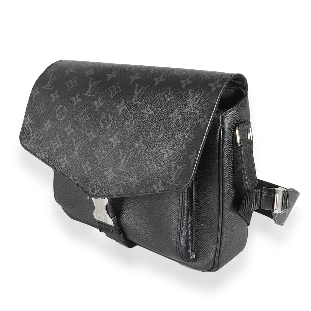 Louis Vuitton Black Taigarama Monogram Eclipse Outdoor Flap Messenger