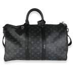 Louis Vuitton Monogram Eclipse Canvas Keepall Bandouliere 45