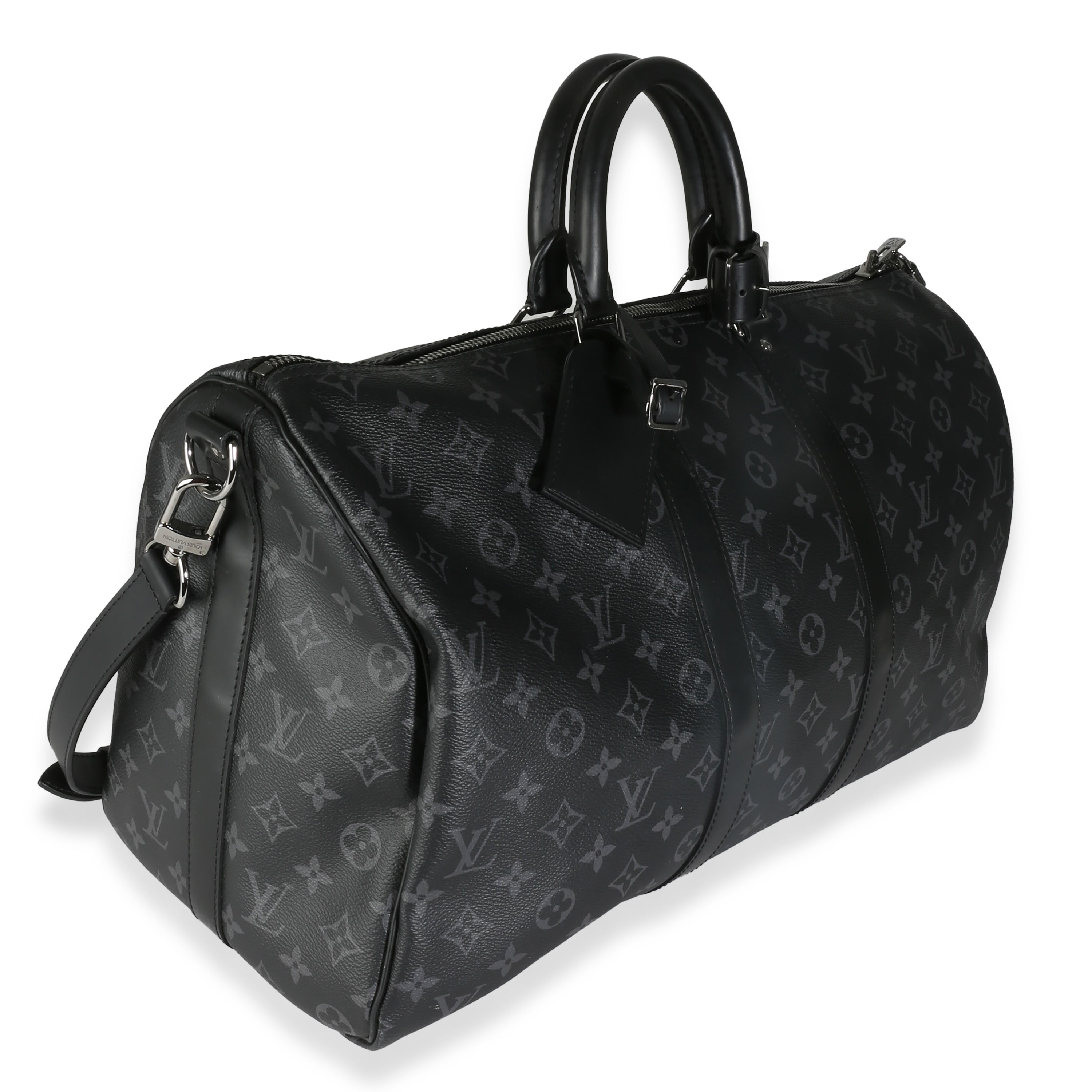 Louis Vuitton Monogram Eclipse Canvas Keepall Bandouliere 45