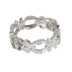 Gucci White Gold Diamond Flora GG Ring