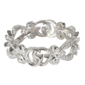 Gucci White Gold Diamond Flora GG Ring