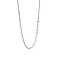 Louis Vuitton Silver Tone Louis Vuitton Monogram Row Necklace