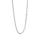 Louis Vuitton Silver Tone Louis Vuitton Monogram Row Necklace