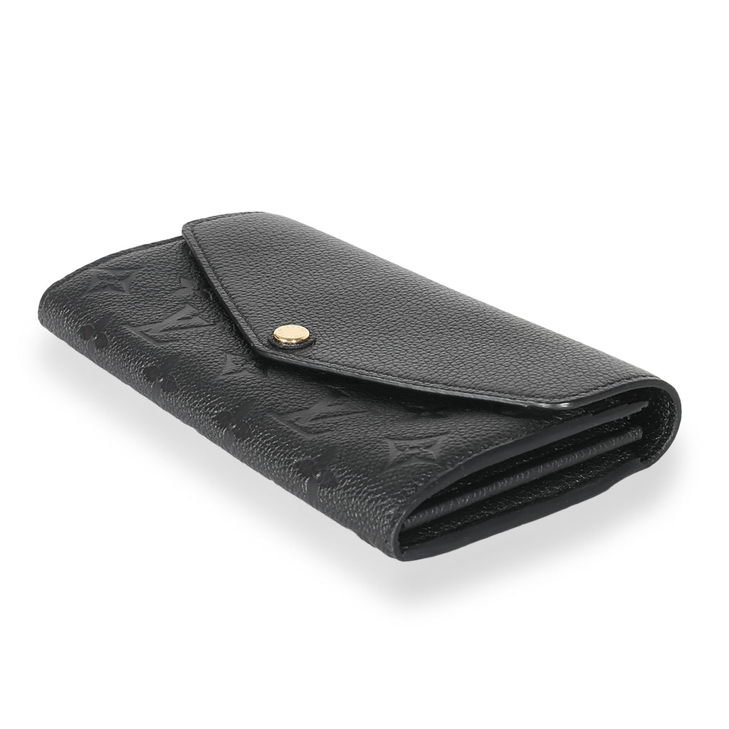 Louis Vuitton Black Monogram Empreinte Sarah Wallet