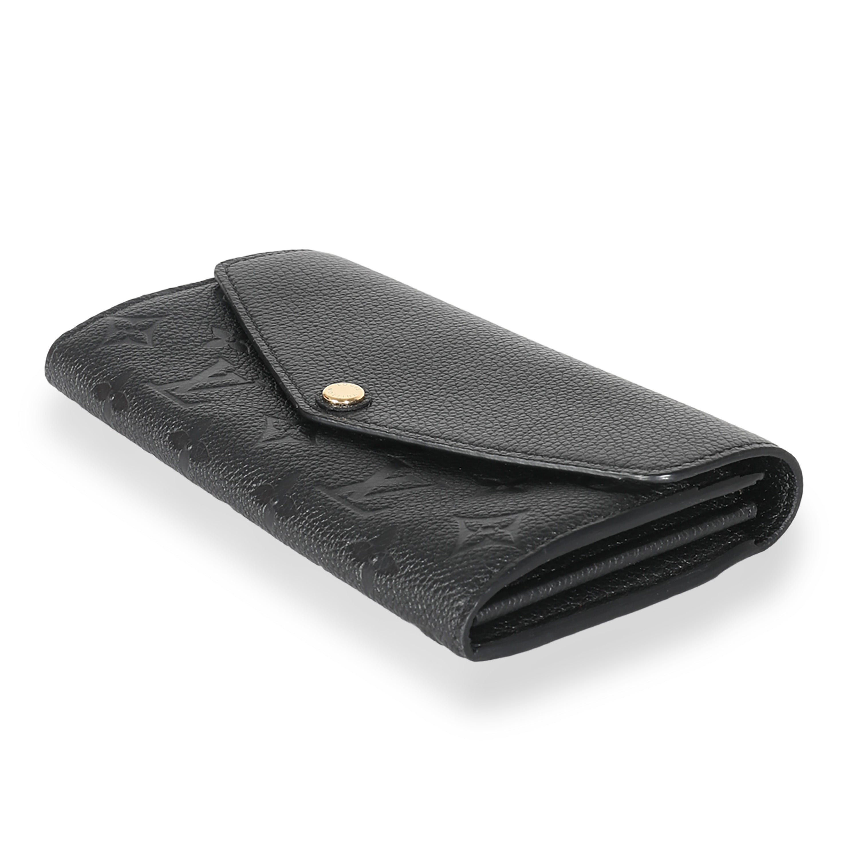 Louis Vuitton Black Monogram Empreinte Sarah Wallet