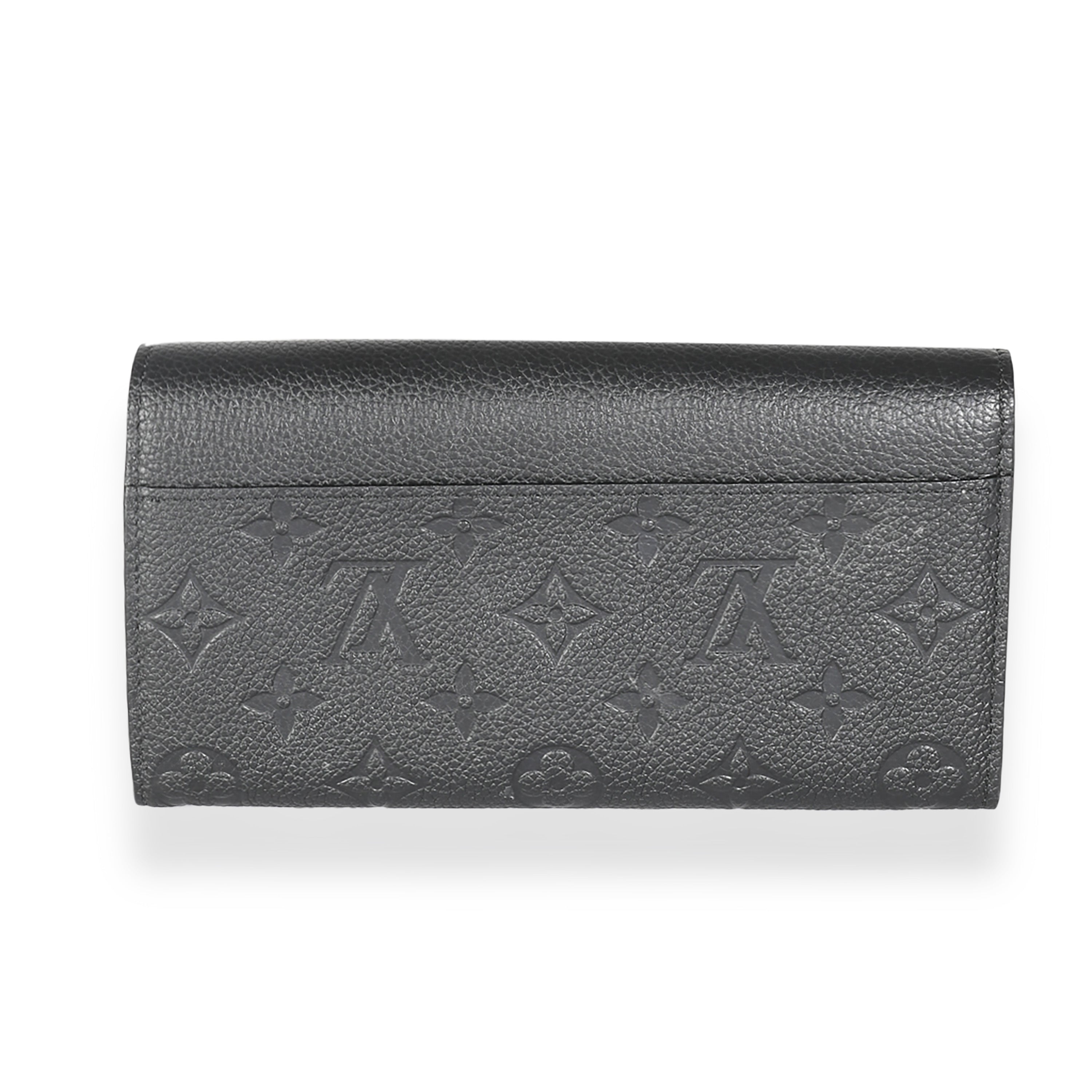 Louis Vuitton Black Monogram Empreinte Sarah Wallet