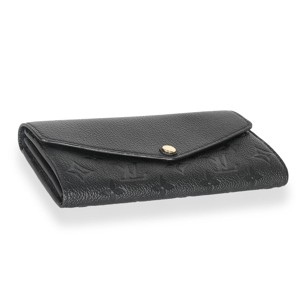 Louis Vuitton Black Monogram Empreinte Sarah Wallet