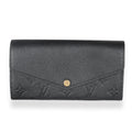 Louis Vuitton Black Monogram Empreinte Sarah Wallet