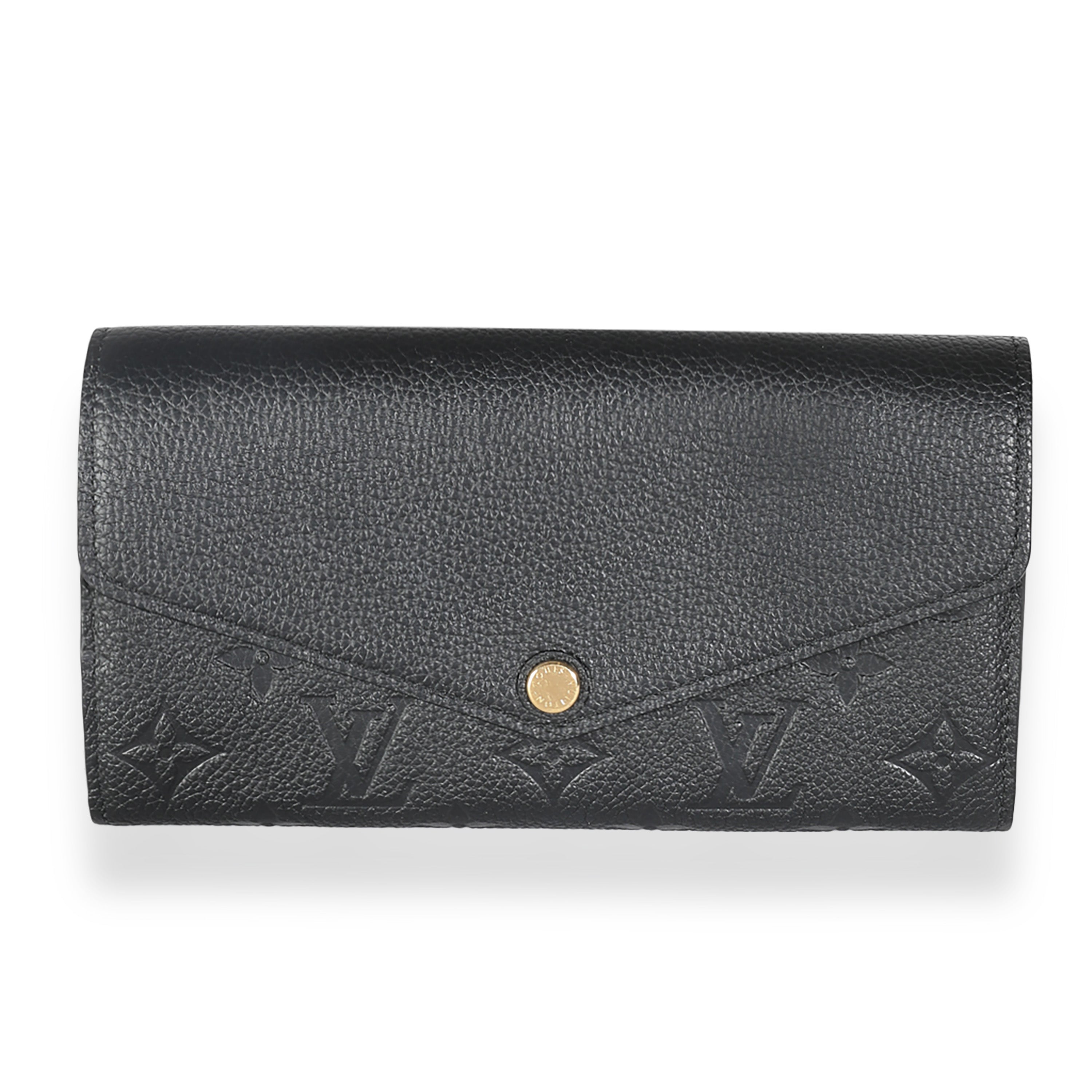 Louis Vuitton Black Monogram Empreinte Sarah Wallet