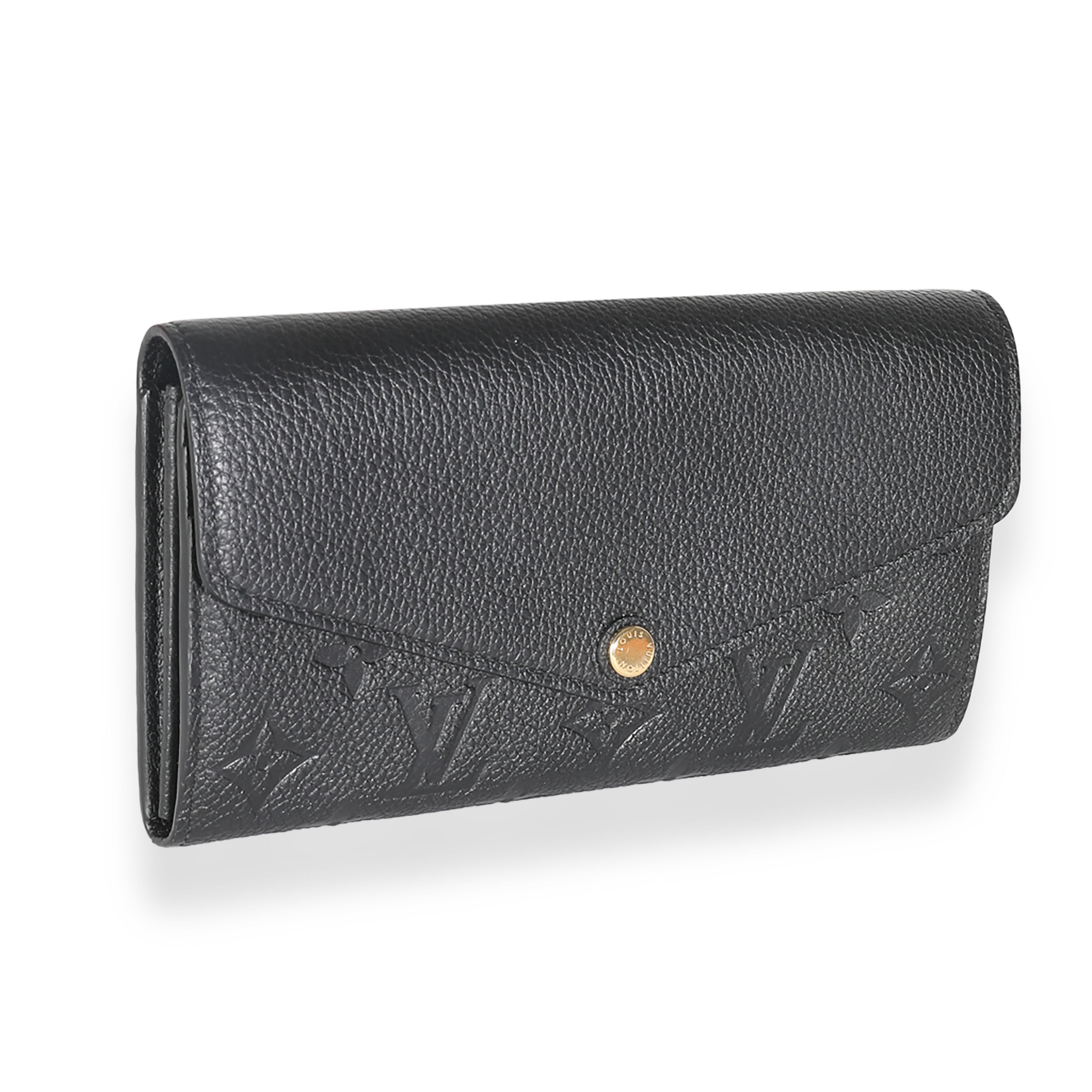 Louis Vuitton Black Monogram Empreinte Sarah Wallet