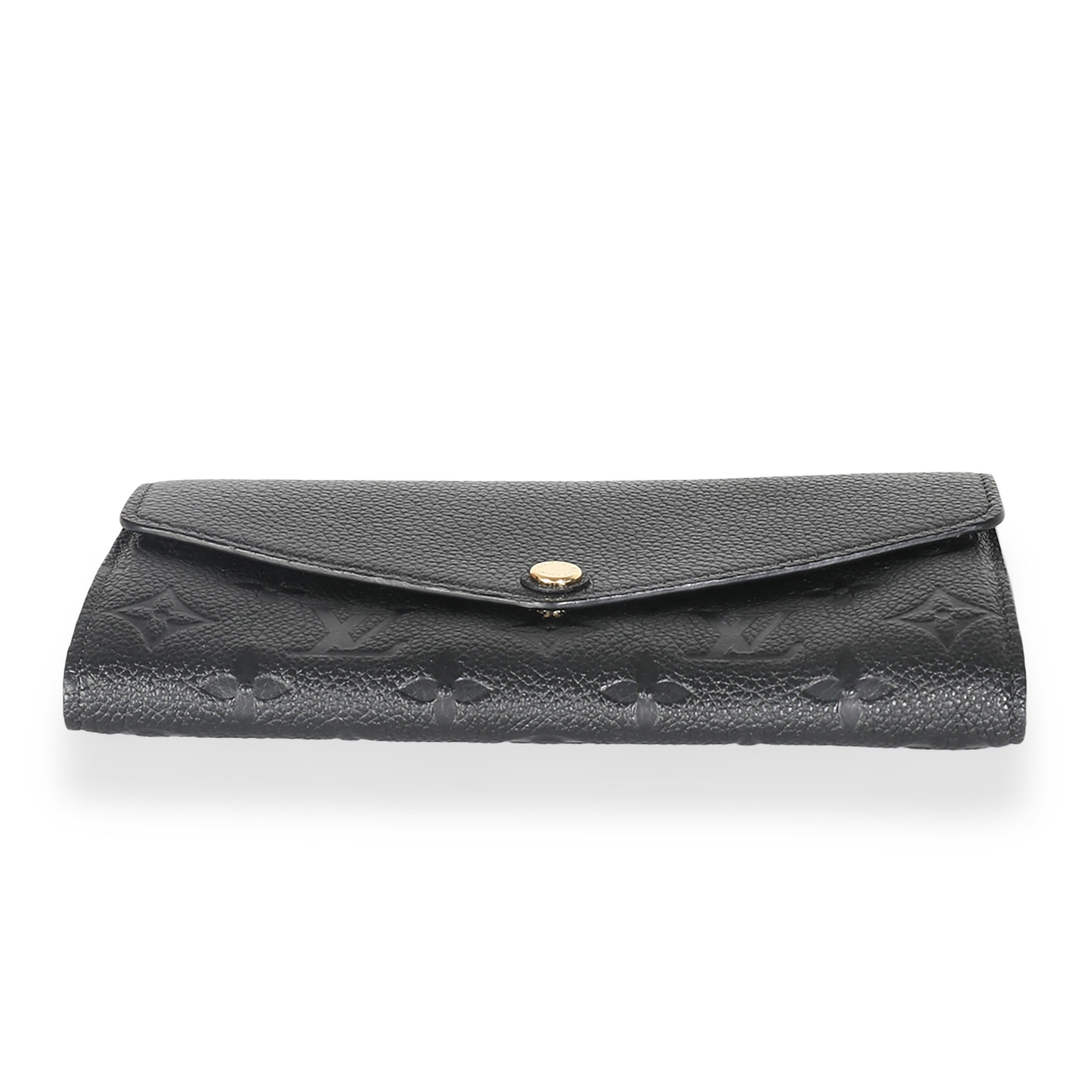 Louis Vuitton Black Monogram Empreinte Sarah Wallet