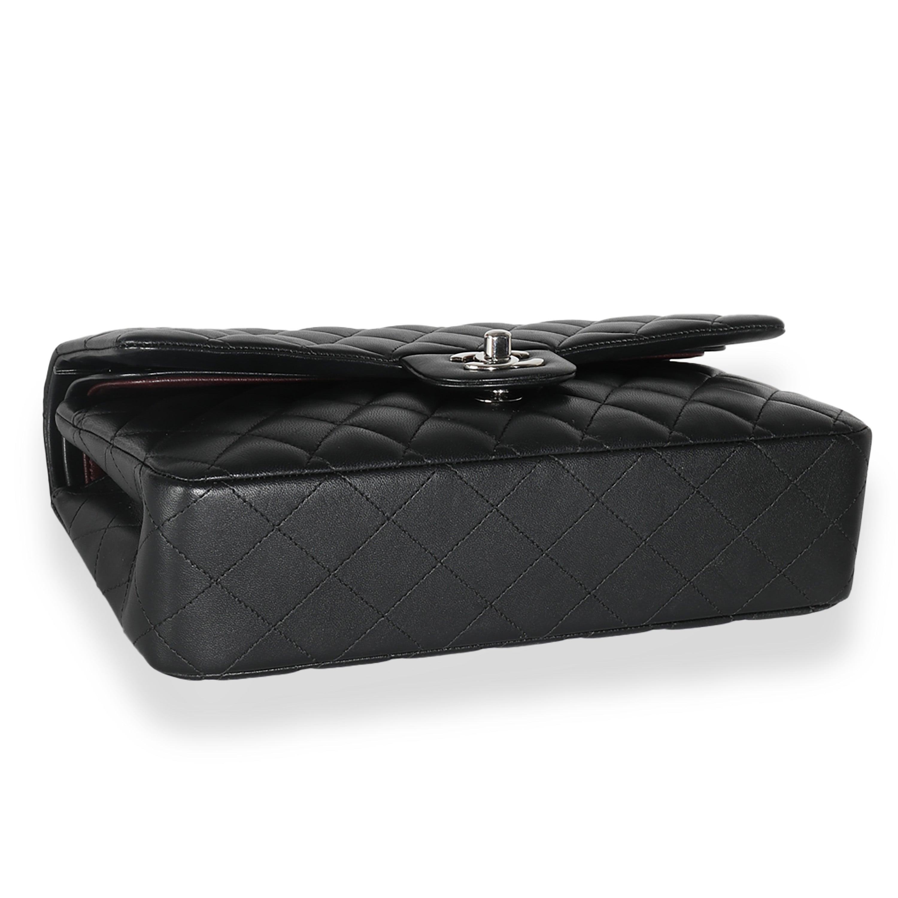 Chanel Black Quilted Lambskin Medium Classic Double Flap Bag