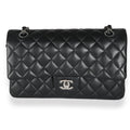 Chanel Black Quilted Lambskin Medium Classic Double Flap Bag