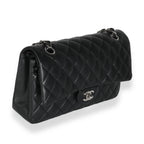 Chanel Black Quilted Lambskin Medium Classic Double Flap Bag