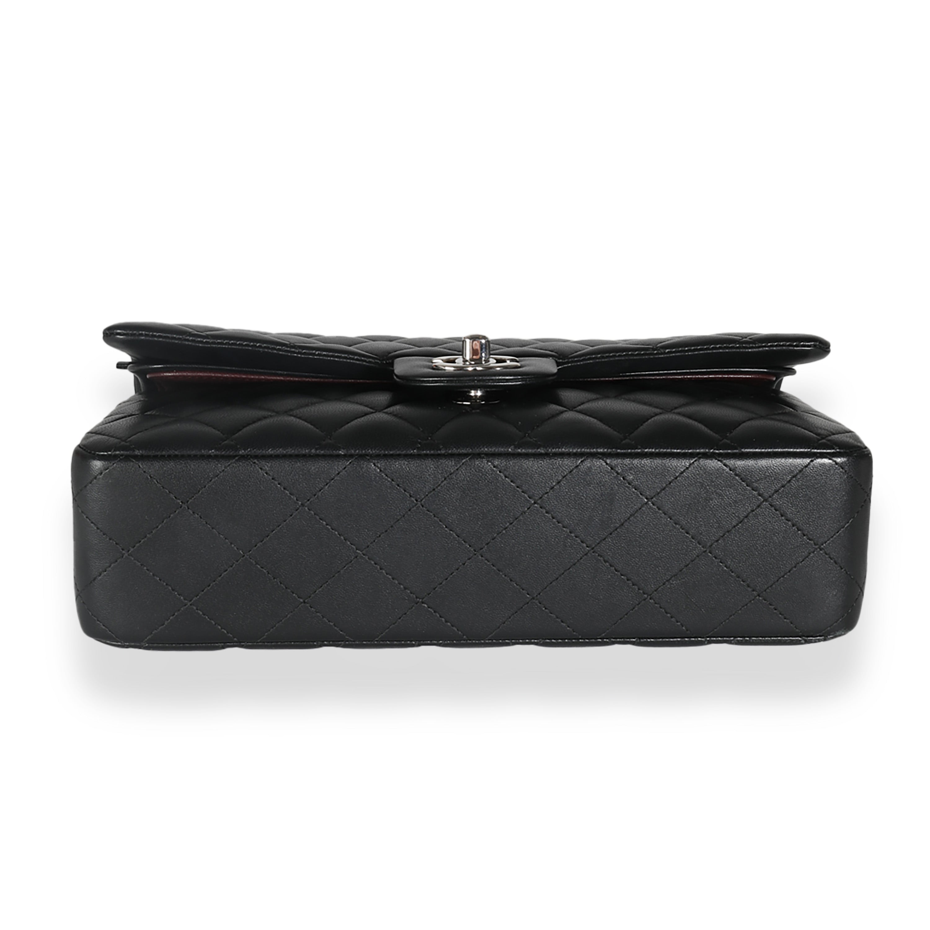 Chanel Black Quilted Lambskin Medium Classic Double Flap Bag