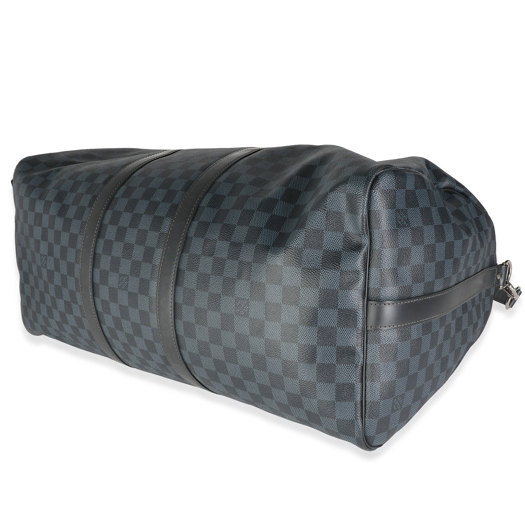 Louis Vuitton Damier Cobalt Canvas Keepall Bandouliere 55