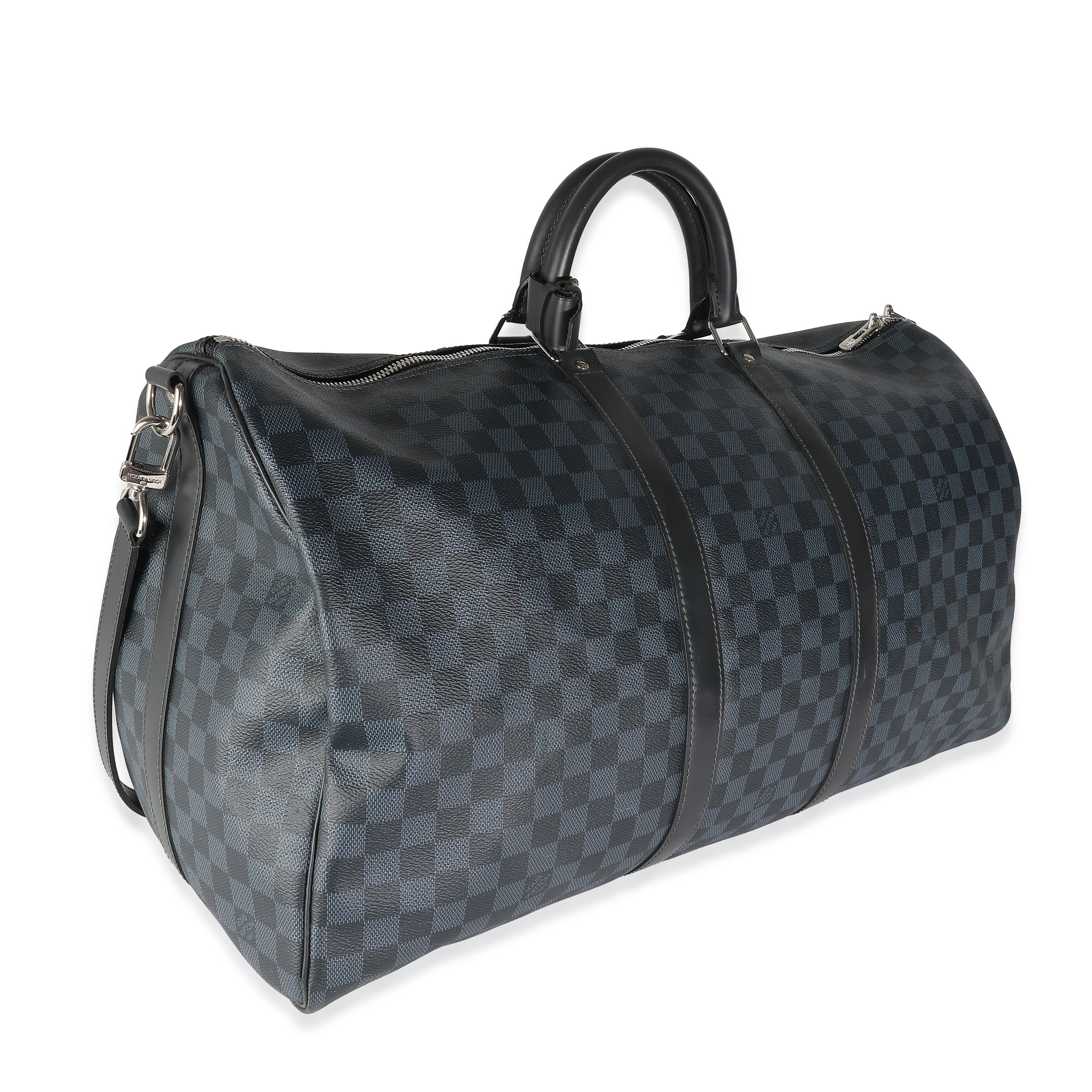 Louis Vuitton Damier Cobalt Canvas Keepall Bandouliere 55