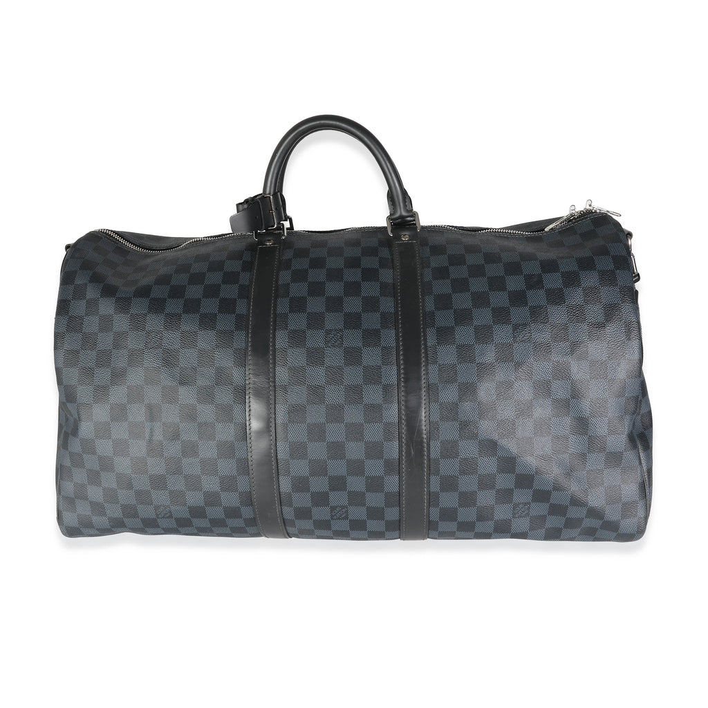 Louis Vuitton Damier Cobalt Canvas Keepall Bandouliere 55