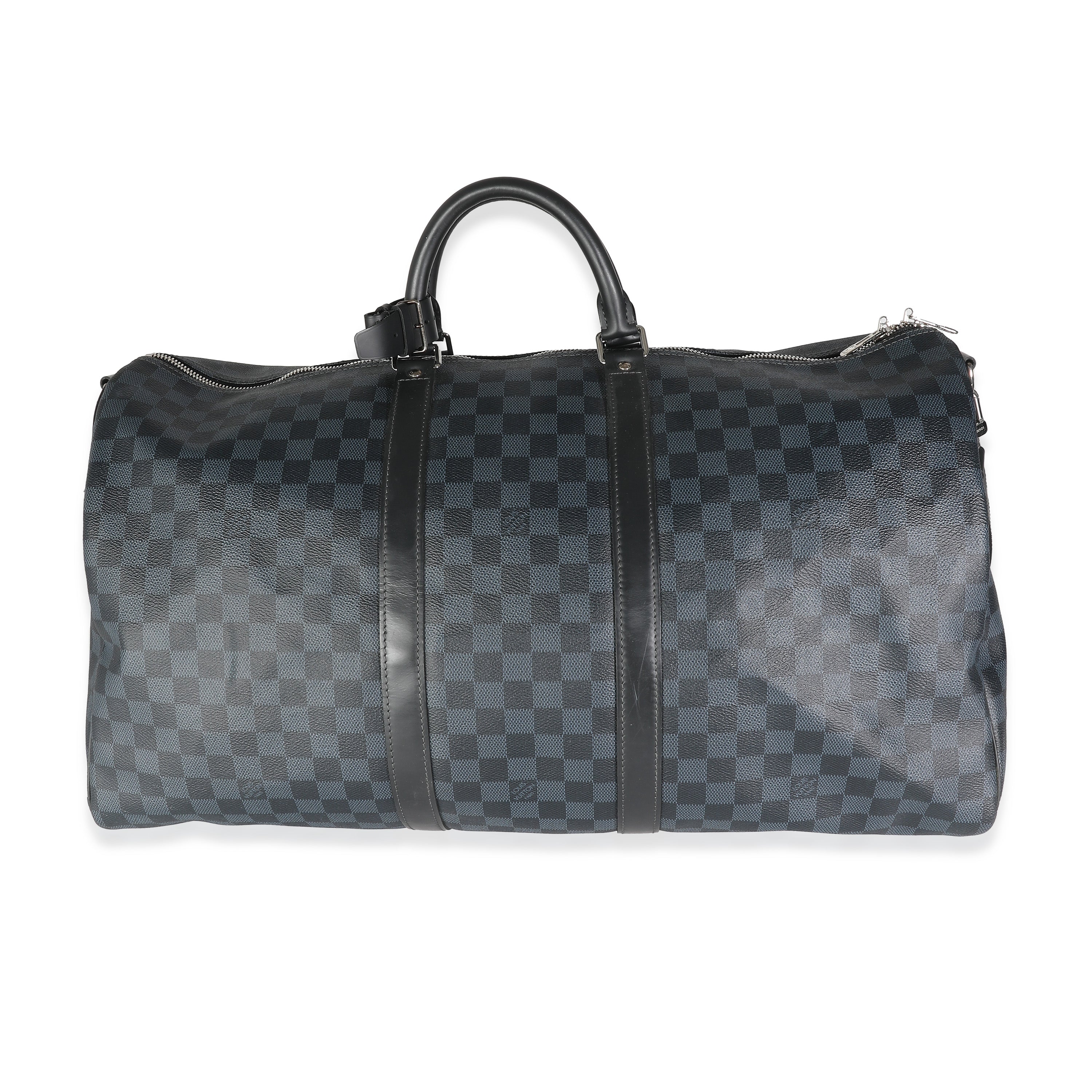 Louis Vuitton Damier Cobalt Canvas Keepall Bandouliere 55