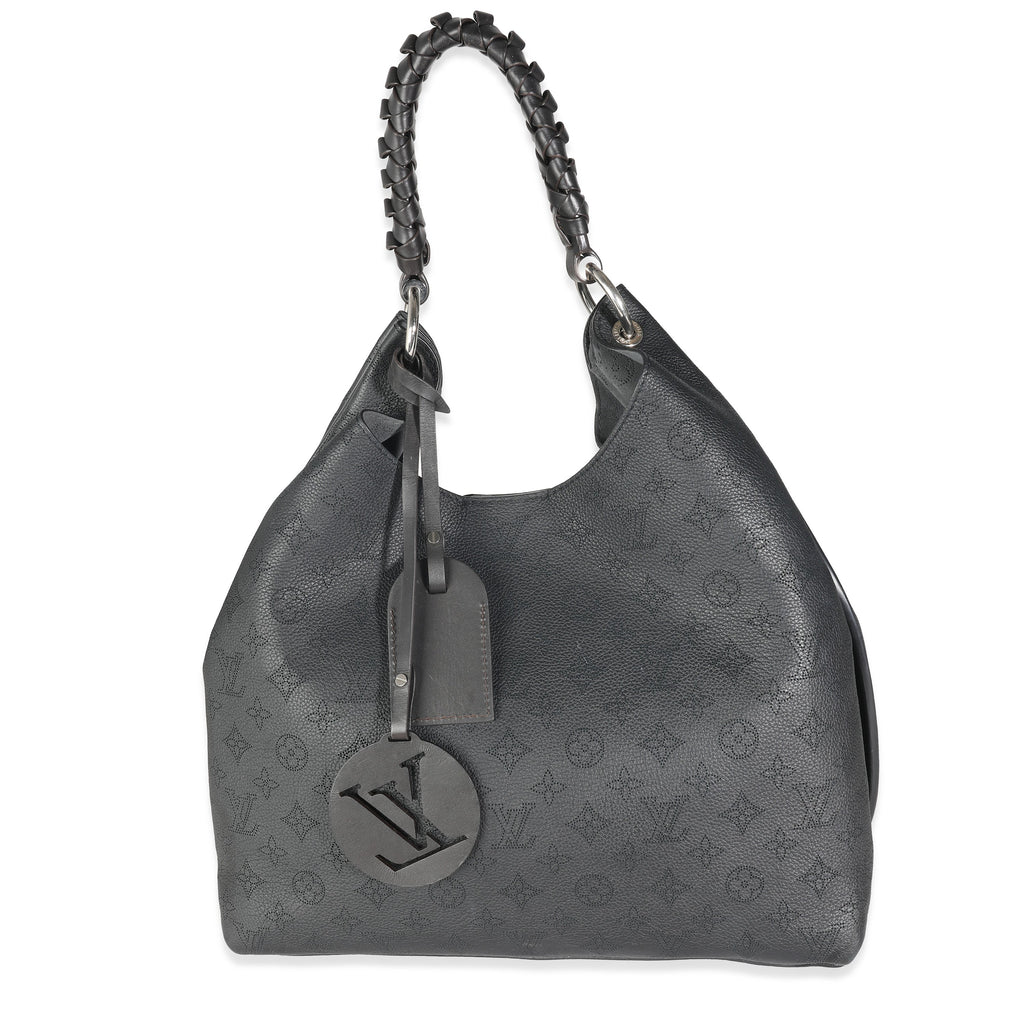 Louis Vuitton Black Mahina Carmel Hobo