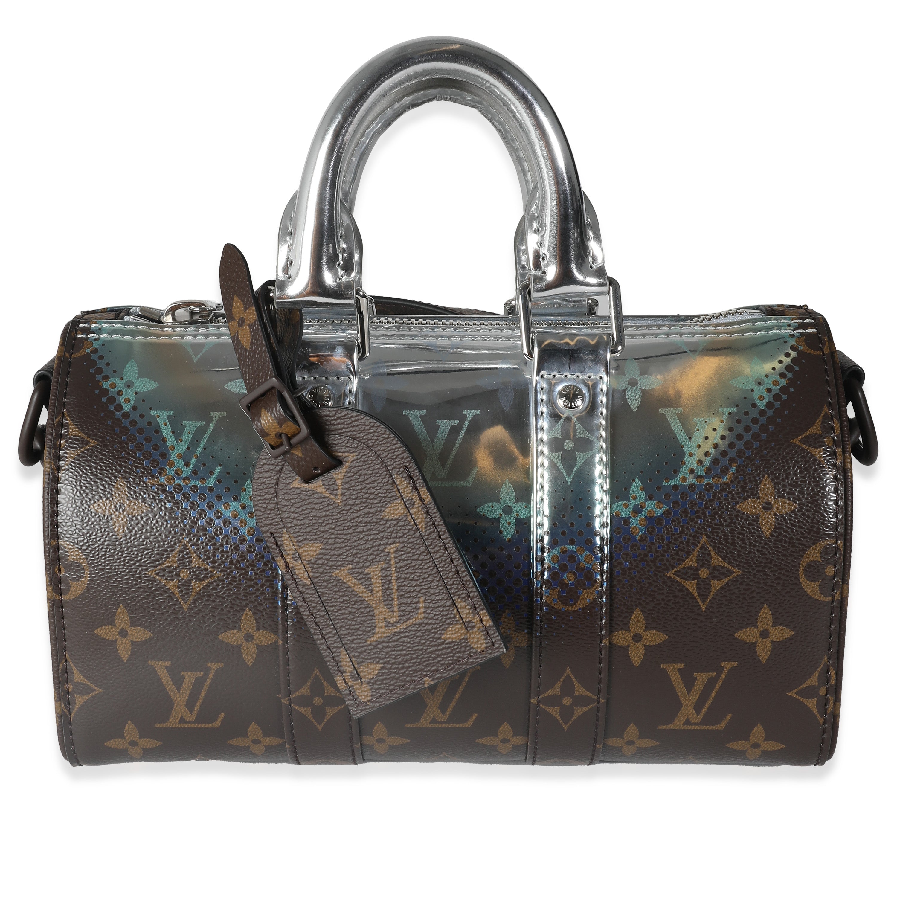 Louis Vuitton Monogram Canvas Metallic Nebula Keepall Bandouliere 25