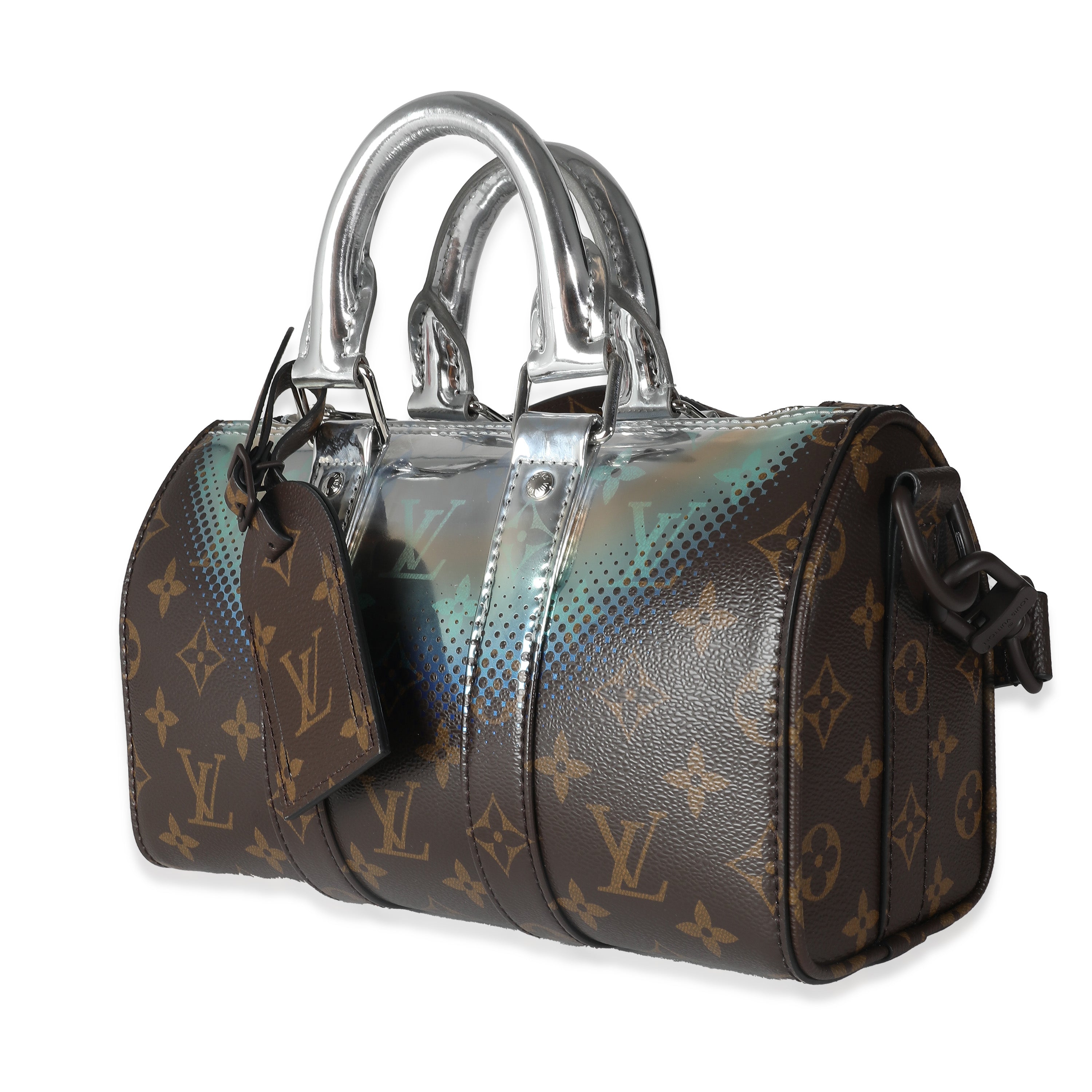 Louis Vuitton Monogram Canvas Metallic Nebula Keepall Bandouliere 25