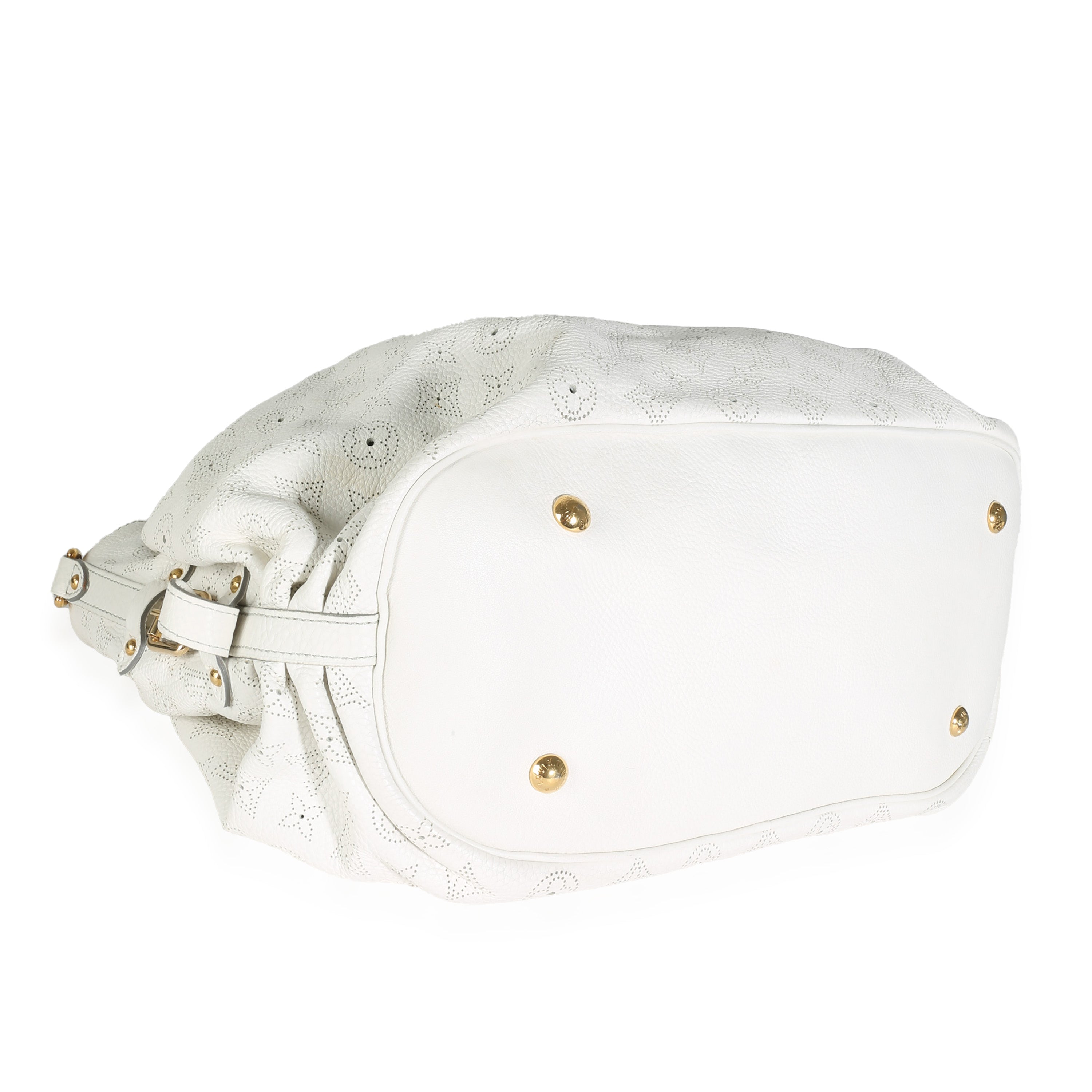 Louis Vuitton White Monogram Mahina XL Hobo